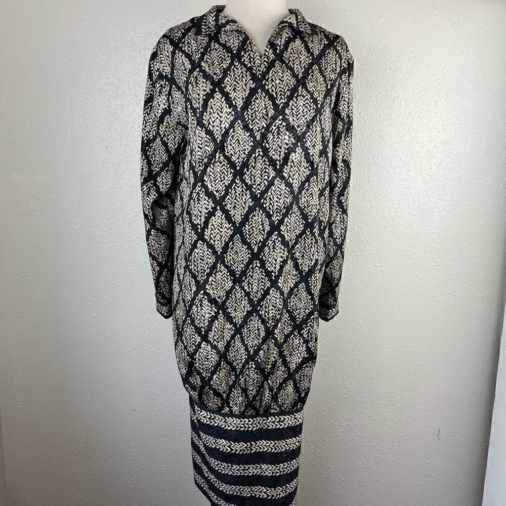 Vintage Caron of Chicago Maxi Dress Size 10 EUC